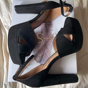 Jessica Simpson Irbella black suede heels
